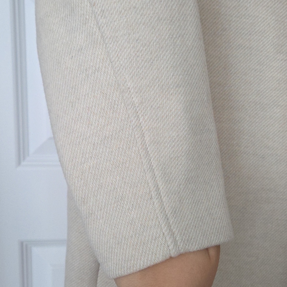 H&M Long Belted Coat, Cream, Size M - Picture 9 of 15